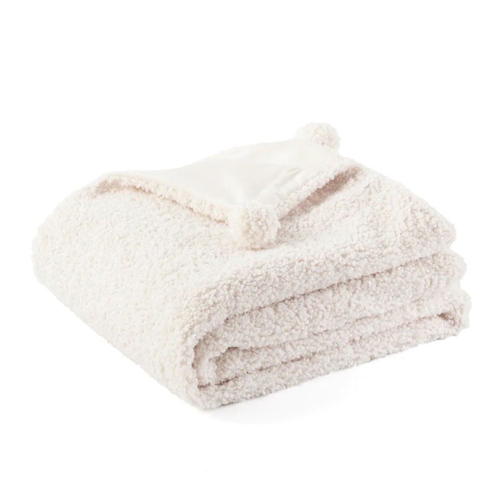 Jillian Harris X CANVAS White Sherpa Throw, 50in x 60in